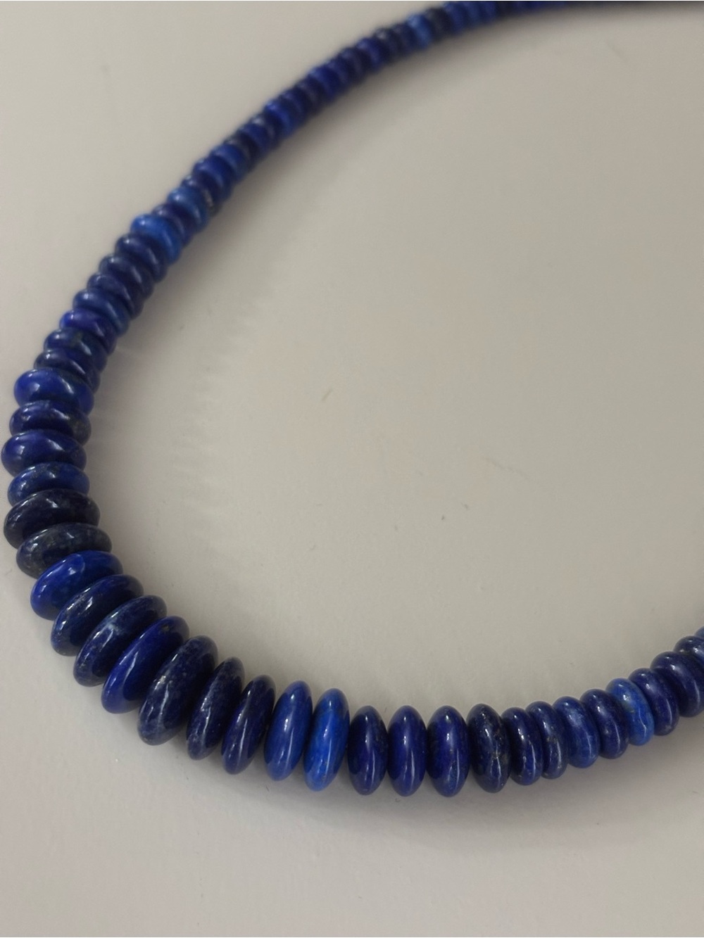 Jay King DTR 925 Lapis Lazuli Rondelle Necklace 17–20” Sterling - Picture 2 of 11